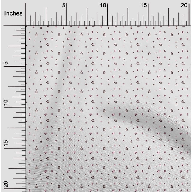 oneOone Cotton Jersey Maroon Fabric Triangle Shape Geometric Craft Projects Decor Fabric Printed by The Yard 58 Inch Wide