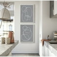thumbnail image 6 of Sylvie 871 Modern Circles Gray & 869 Going in Circle 18 in x 24 in Framed Painting Canvas Art Prints, by Kate and Laurel Set of 2, 6 of 9