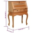 thumbnail image 4 of vidaXL Secretary Desk 78x42x103 cm Solid Mahogany Wood, 4 of 5
