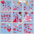thumbnail image 2 of Romántico de San Valentín Ventana se aferra Amor Cartas Pasteles Ects Suministros para fiestas Calcomanías para Adornos Yuyangstore pegatinas de pared, 2 of 8