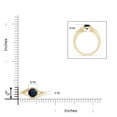 thumbnail image 4 of Angara Natural 1 Ct. Blue Sapphire Solitaire Ring in 14K Yellow Gold for Women (Ring Size: 11.5), 4 of 9