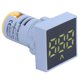 thumbnail image 5 of AD16‑22FSV Panel esmerilado Indicador de señal de voltaje digital Indicador de medidor de voltaje 60~500V AC Amarillo, 5 of 14