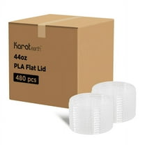 Karat Earth PLA Flat Lid for 44oz Paper Cold Cup (115mm) - 480 pcs