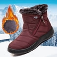 thumbnail image 2 of Botas de mujer de talla grande de invierno con relleno y botas cortas de terciopelo para mujer, zapatos de madre de lona, 2 of 6