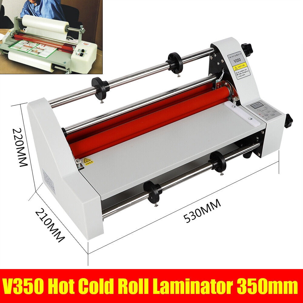 Miumaeov Laminating Machine 220V Multi-functional Laminating Machine 13 350mm Hot and Cold Roll Laminating Machine Single and Double Laminating Machine Durable
