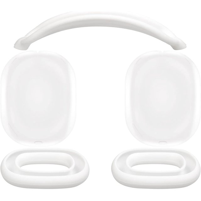 Kit de protección para AirPods Max, funda para la diadema + funda protectora de TPU + funda de silicona para las orejas, accesorio resistente al sudor, fácil de lavar, antiarañazos