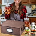 thumbnail image 2 of Geliwosy 32 oz Mason Jar Storage Containers - Sturdy Canning Jar Boxes Organizer, Foldable with Dividers, Holds 12 Quart Mason Jars, Home Canning Sup, 2 of 7