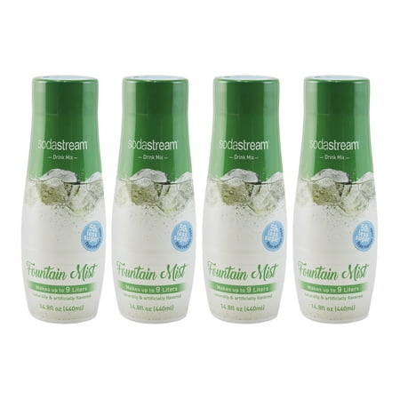 SodaStream Fountain Mist Flavor Mix, 14.8 Fl Oz, 4 Count