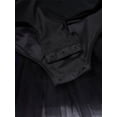 thumbnail image 6 of Doomiva Kids Girls Shiny Rhinestone Figure Ice Skating Dress Long Sleeve Ballet Lyrical Dance Dress for Performance Black Blue 16, 6 of 7