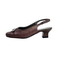 thumbnail image 3 of FLORAL Bay Women's Wide Width Slingback Low-Heel Dress Shoes BRONZE 9, 3 of 6