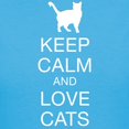 thumbnail image 3 of CafePress - Keep Calm And Love Cats Women's Classic T Shirt - Women's Traditional Fit Dark T-Shirt, 3 of 4