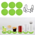 thumbnail image 1 of Juego de 6 manteles individuales de algodón tejido Snmubt de 10 cm, antiescaldaduras, aislantes, redondos, para el hogar y antideslizantes, con soporte para almacenamiento (verde menta), 1 of 6