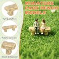 thumbnail image 2 of Uxcell 18-Pack Miniature Resin Bench, 2.2x0.7x0.7 Inch Mini Garden Chair for Fairy Garden Accessories [Amarillo Claro], 2 of 6