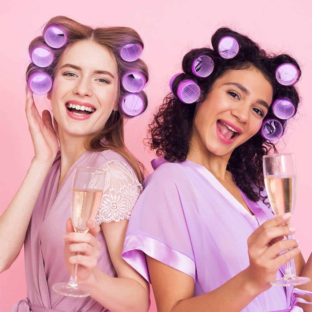 Codream Medium Self Grip Hair Rollers Set 12 Count Self Holding Rollers