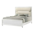 thumbnail image 2 of Contemporary 6Pc King Size LED Light Upholstered Bed Set Storage White Wooden Bedroom Furniture, 2 of 6