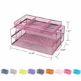 thumbnail image 7 of HGMart Mesh Desktop Office Organizer - 2 Tier Stackable File Letter Tray Organizer with Desk Sorter 3 Compartment, 7 of 7