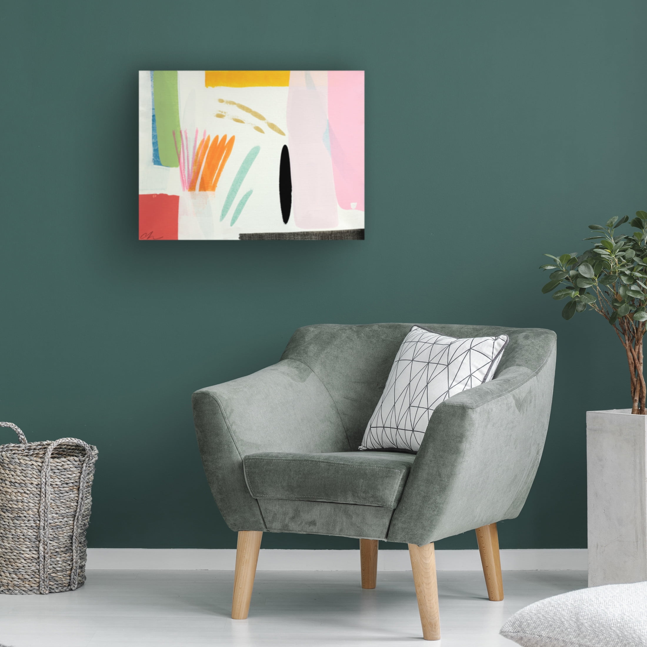Canvas Wall Art - Cathe Hendrick 'Terrace' Wall Art for Living Room, Bedroom, or Office Décor by Trademark Fine Art - 47 x 35 Inches