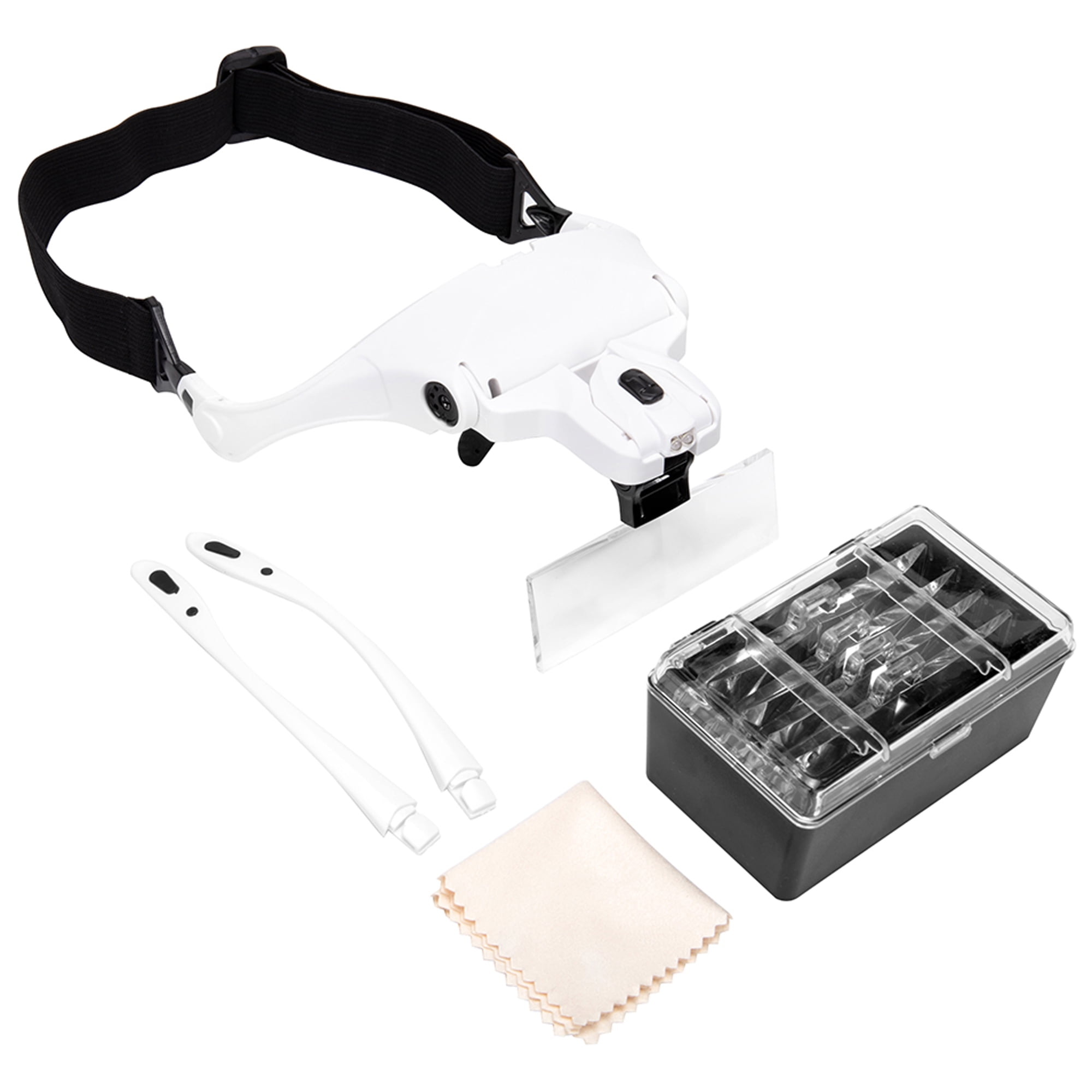 LELINTA 2 Pcs 5 Lens (1X, 1.5X, 2X, 2.5X 3.5X) Headset Magnifier With