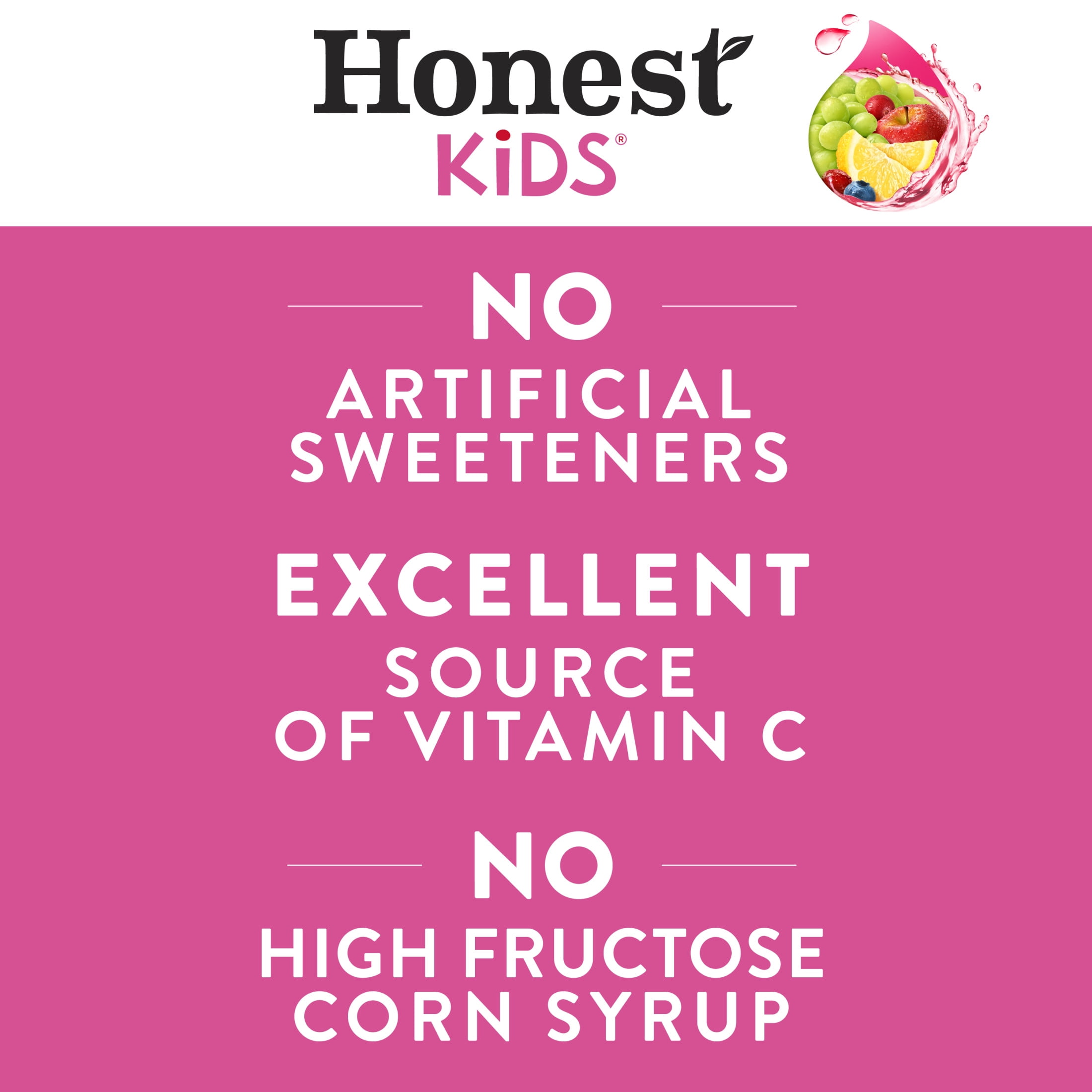 Honest Kids Berry Good Lemonade Organic Juice Drink Pouches, 6.75 fl oz, 8 Pack