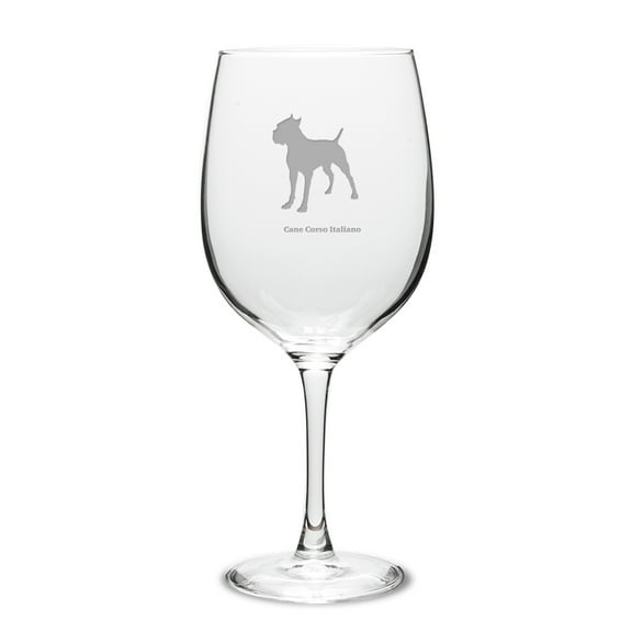 Cane Corso Italiano Deep Etched 19 oz Classic Red Wine Glass