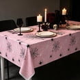 thumbnail image 5 of 2 Pack Web Print Plastic Halloween Tablecloth 43 x 71 Inch – Disposable Tablecloth Cover with Spiderweb Design, Ideal for Birthday, Themed Events & Halloween Party Decor (Pink), 5 of 7