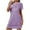 Purple, variant on Lorytime Womens Nightgown Mid Length Knee Length Short Sleeve Pajamas Dress Oversized Round Neck Cute Sleepshirts Nightdress Sleepdress Comfy Soft Lounge Nightgowns Black L
