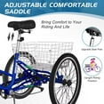 thumbnail image 6 of NAIZEA Adult Folding Tricycles, 7 Speed Folding Adult Trikes, 20 24 26 Inch 3 Wheel Bikes with Large Size Basket, Foldable Tricycle for Adults, Women, Men, Seniors, 6 of 9
