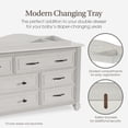 thumbnail image 4 of Evolur Changing Tray in Antique Grey Mist with Enclosed Sides, 45.25" x 17.5", 4 of 6