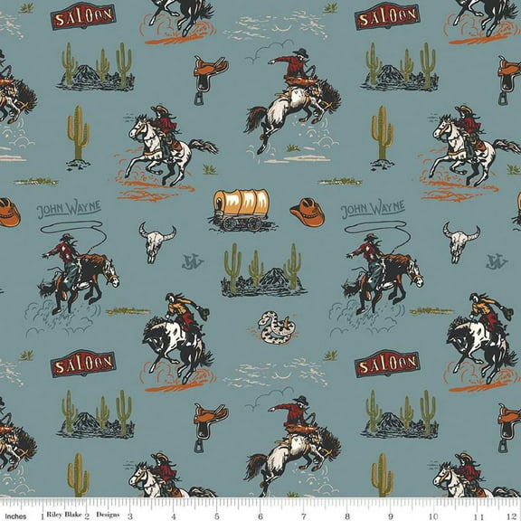 John Wayne Courage Main Storm Cotton Fabric