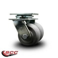 thumbnail image 2 of 4 Inch Dual Thermoplastic Rubber Wheels Swivel Caster with Ball Bearing SCC, 2 of 2