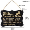 thumbnail image 3 of Baby Sleeping Sign Hanging Chalkboard Blackboard Wooden Message Label, 3 of 6