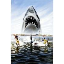 Jaws 3D Movie Poster 24x36 textless art Art Poster 24x36 Multi-Color Square Adults Poster Time