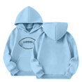 thumbnail image 5 of CPNG Girls Hooded Sweatshirt Football Print Long Sleeve Hoodie Pullover Top Trendy Comfy Daily Casual Loose Sweatshirts, 5 of 6