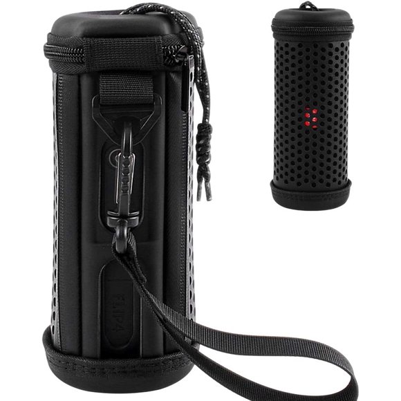 Protective cover for JBL Flip 4 Waterproof portable Bluetooth speaker, travel carrier PU leather cover Storage bag with hand strap (Not for JBL Flip 5 or Charge 4)