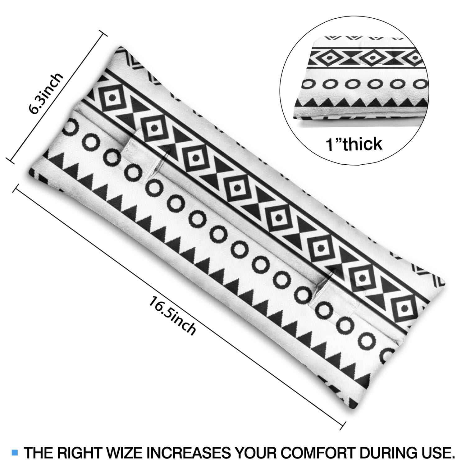 Post Surgery Recovery Pillow Adjustable Seatbelt Cushion for Mastectomy & Abdominal Surgeries, Lightweight & Shock-Absorbing (Tribal Pattern)