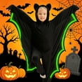 thumbnail image 5 of LIIPEE Kids Halloween Costumes Boys Girls Unisex Glow In The Dark Bat Onesies Dress Up Clothes,4-5 Years, 5 of 5