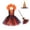 Orange, variant on REDARER Kids Witch Tutu Dress with Witch Hat and Broom Accessories for Halloween Cosplay Party Trick or Treat Stage Performance,13-15 Years
