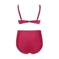 thumbnail image 5 of Daznico Women's Bikini Set, Twist Front Push Up Top with High Waist Ruched Bottoms,S, 5 of 5