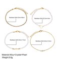 thumbnail image 5 of Grofry 24 Pcs Luxurious Gold Bracelets Rhinestones Hollow Heart Jewelry Sets Dainty Alloy Pearl Bracelet Gifts for Women Girls, 5 of 7