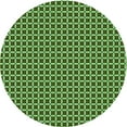 thumbnail image 1 of Ahgly Company Tapis Rond Lavable en Machine Intérieur Transitionnel Vert, 3 Pieds Rond, 1 of 7