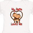 thumbnail image 4 of Inktastic My Nana Loves Me Monkey Boys or Girls Long Sleeve Baby Bodysuit, 4 of 5