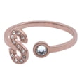 thumbnail image 2 of Anillo de Mujer Inicial Letra LuckyLy, Oro Rosa 18k y Zirconia Cúbica, Modelo Layla rosa UNITALLA, 2 of 6