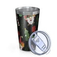 thumbnail image 2 of 16oz Tumblers Black Christmas Gnome and Gift Pattern Stainless Steel Vacuum Insulated Double Wall Travel Tumbler Cups Mug with Lid and Straw,Cleaning Brush for Coffee,Tea, 2 of 4