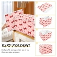 thumbnail image 4 of Large Fliplid Foldable Storage Bin Boxes Cubes Baskets with 2 Handles for Clothes Books 16.5x12.6x11.8 Inch Red Bows and Polka Dots, 4 of 7