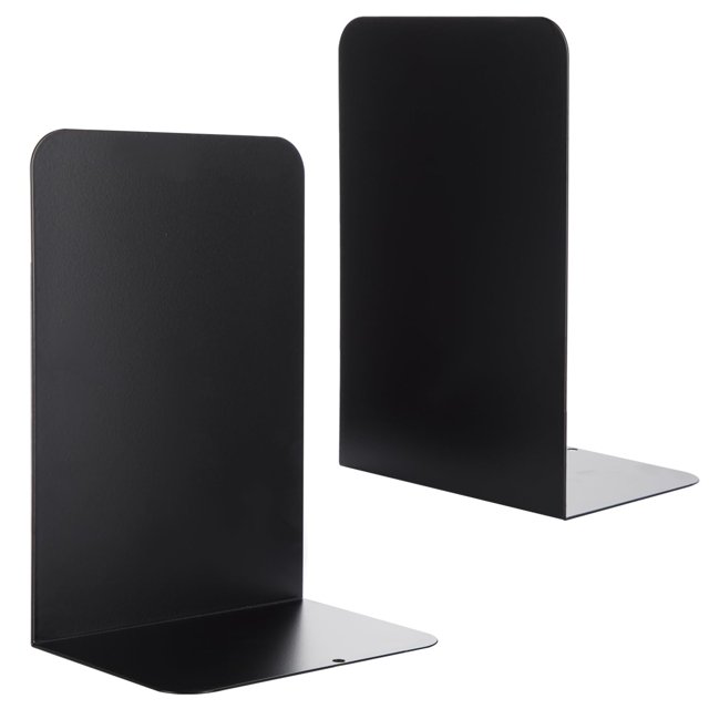 2Pcsmetal Book Ends Book Ends Decorative Bookends Book Ends For Shelves Book Holder (Black)