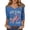 Blue-A#30527BB, variant on Women's 250 Anniversary USA Shirt 1776-2026 Patriotic V Neck 3/4 Sleeve Women's Shirt American Flag USA 250th Anniversary Shirt