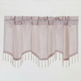 thumbnail image 2 of Kate Aurora Shimmery Sheer Ultra Chic Rod Pocket Beaded Window Valance - Rose, 2 of 3
