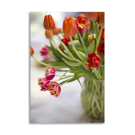 Gango Home Decor Contemporary Blooming Tulips by Karyn Millet (Printed on Paper); One 16x24in Fine Art Paper Giclee Print