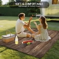 thumbnail image 4 of Old Wooden Board Outdoor Rug for Patio/Deck/Porch, Non-Slip Large Area Rug 5 x 7 Ft, Country Farmhouse Wooden Planks Brown Indoor Outdoor Rugs Washable Area Rugs, Reversible Camping Rug Carpet Runner, 4 of 8