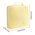 thumbnail image 3 of Standing Makeup Bag, Large Capacity Travel Cosmetic Organizer with Divided Compartments, Handheld Storage Case for Brushes Toiletries Beauty Essentials, Vanity Countertop and Trip Use, Yellow, 3 of 6